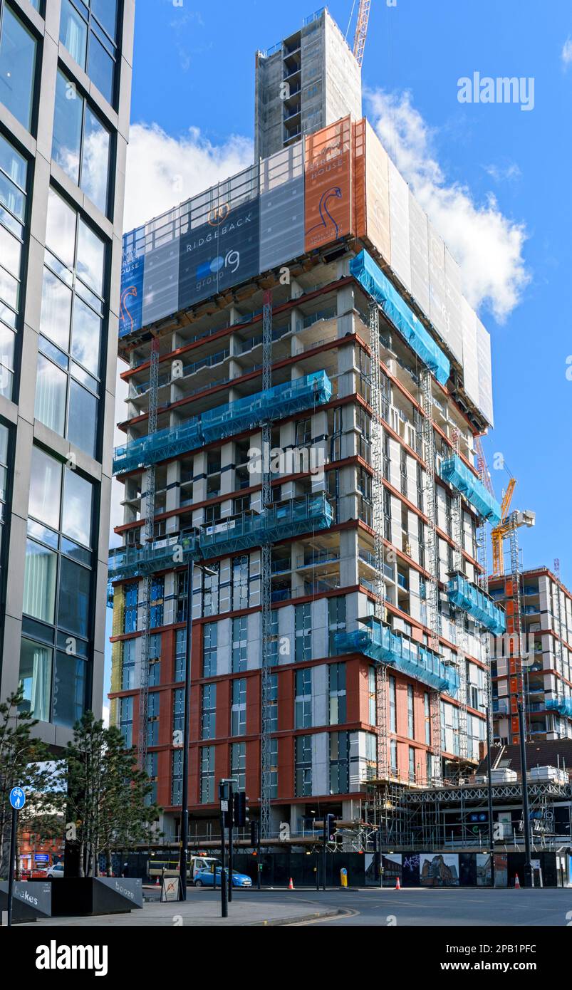 The Swan Street House apartment block (under construction), New Cross, Northern Quarter, Manchester, England, UK Stock Photo
