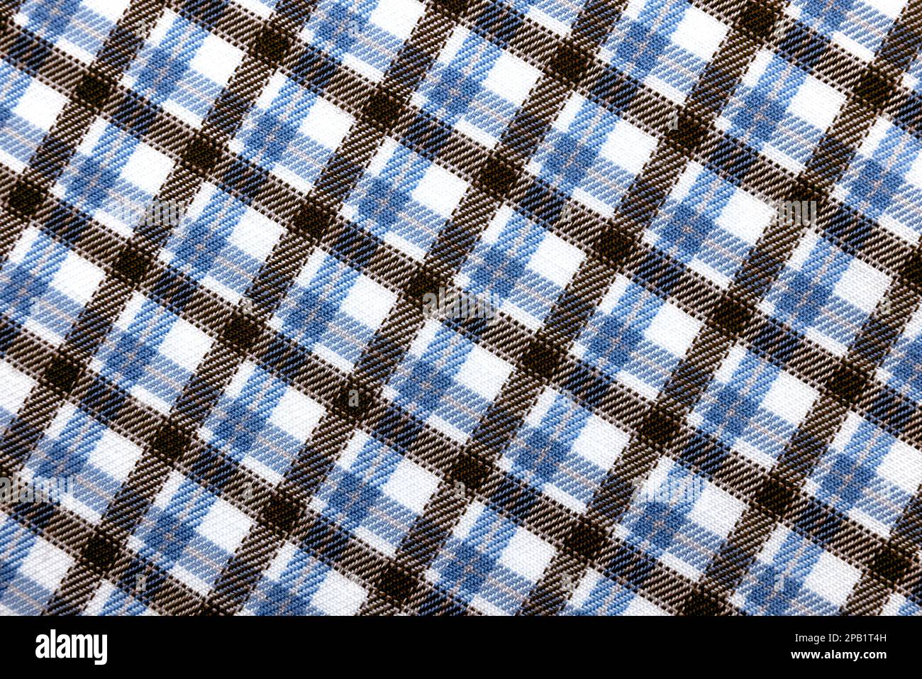Plaid material. Texture or background of checkered fabric. Canvas. pattern Stock Photo
