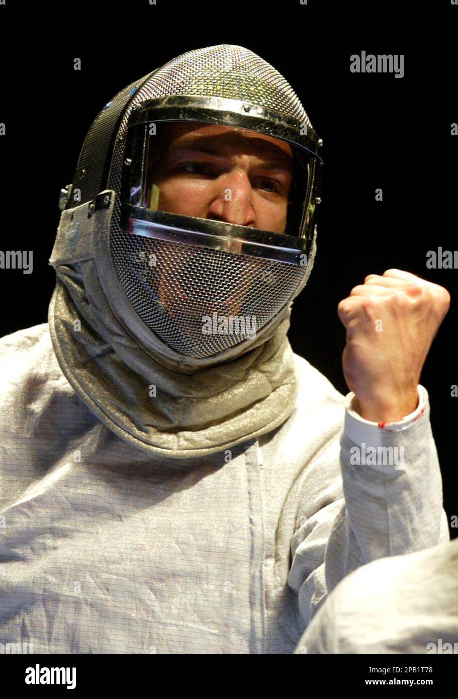 Germany's Nicolas Limbach reacts during his fighting with Italy's Aldo