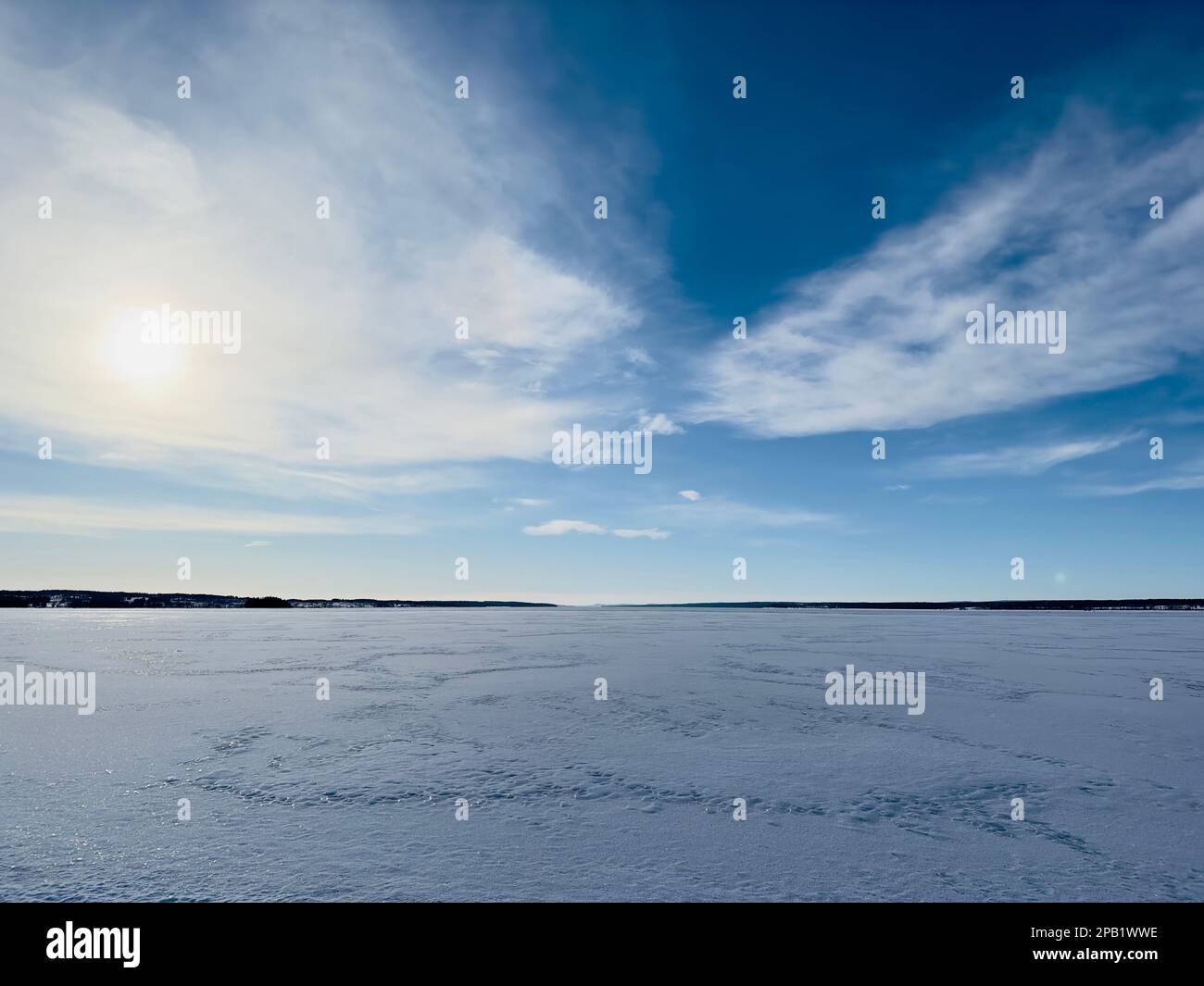 Winter landscape of north Sweden Stock Photo