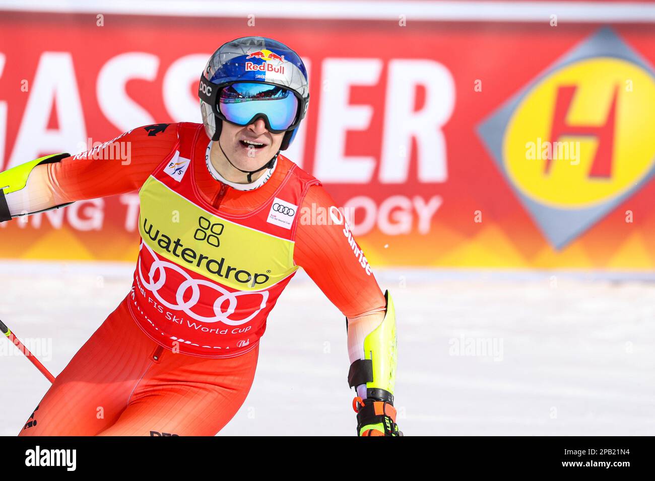 Kranjska Gora, Kranjska Gora, Slovenia, March 12, 2023, ODERMATT Marco (SUI) during 2023 Audi FIS Ski