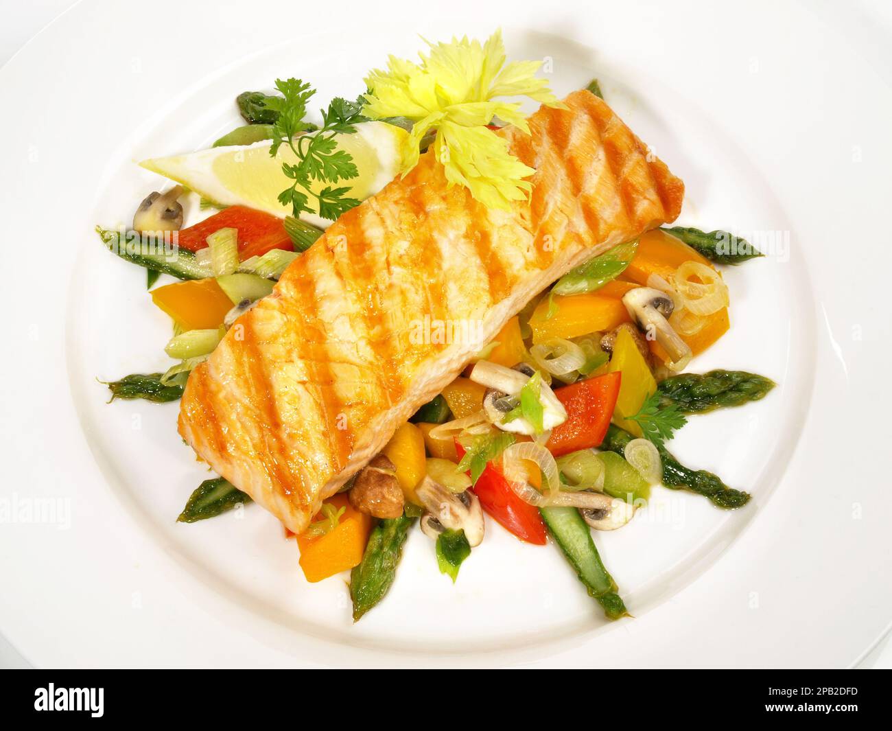 Grilled Salmon - Fish Fillet Stock Photo - Alamy