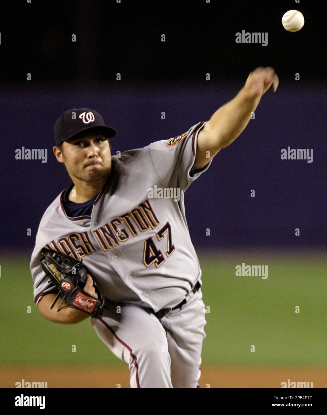 Washington Nationals' Matt Chico delivers a pitch in the second inning ...