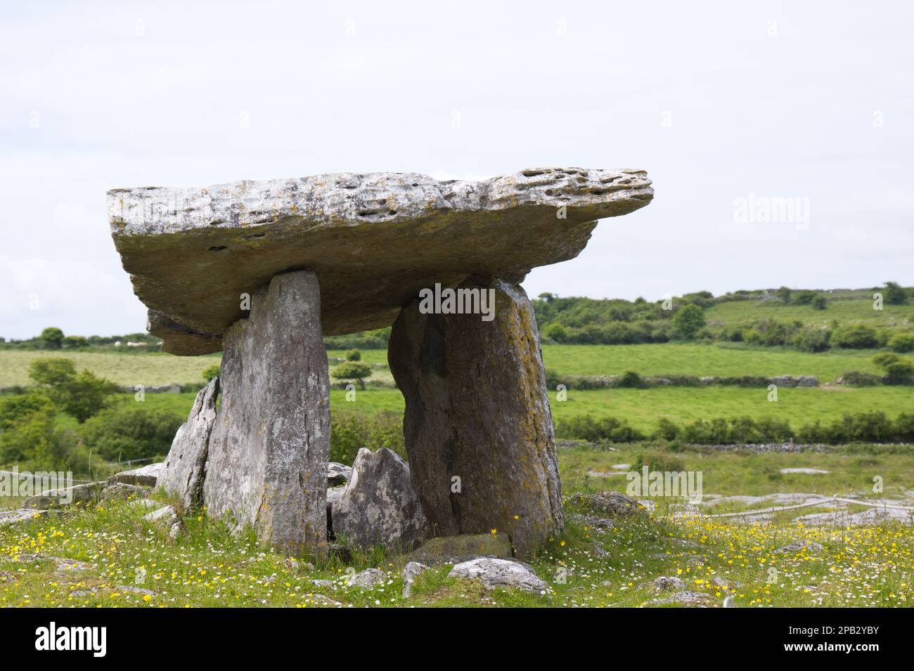 Poulnabrone Dolmen or portal tomb County Clare EIRE Stock Photo