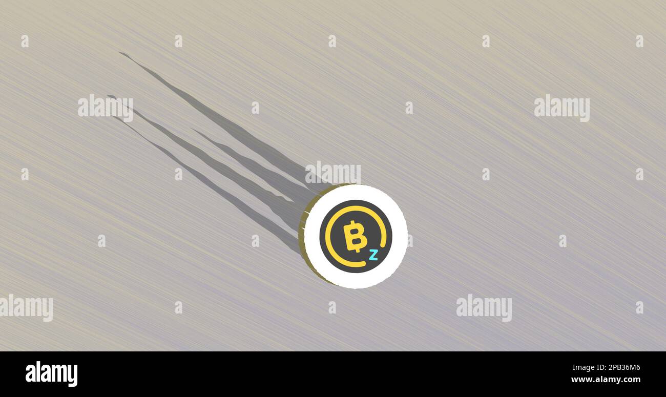 March 13th 23. Illustration of the crypto crash of the asset token BTRST  coin coin falls with fire and smoke. Depeg of Braintrust Stock Photo - Alamy