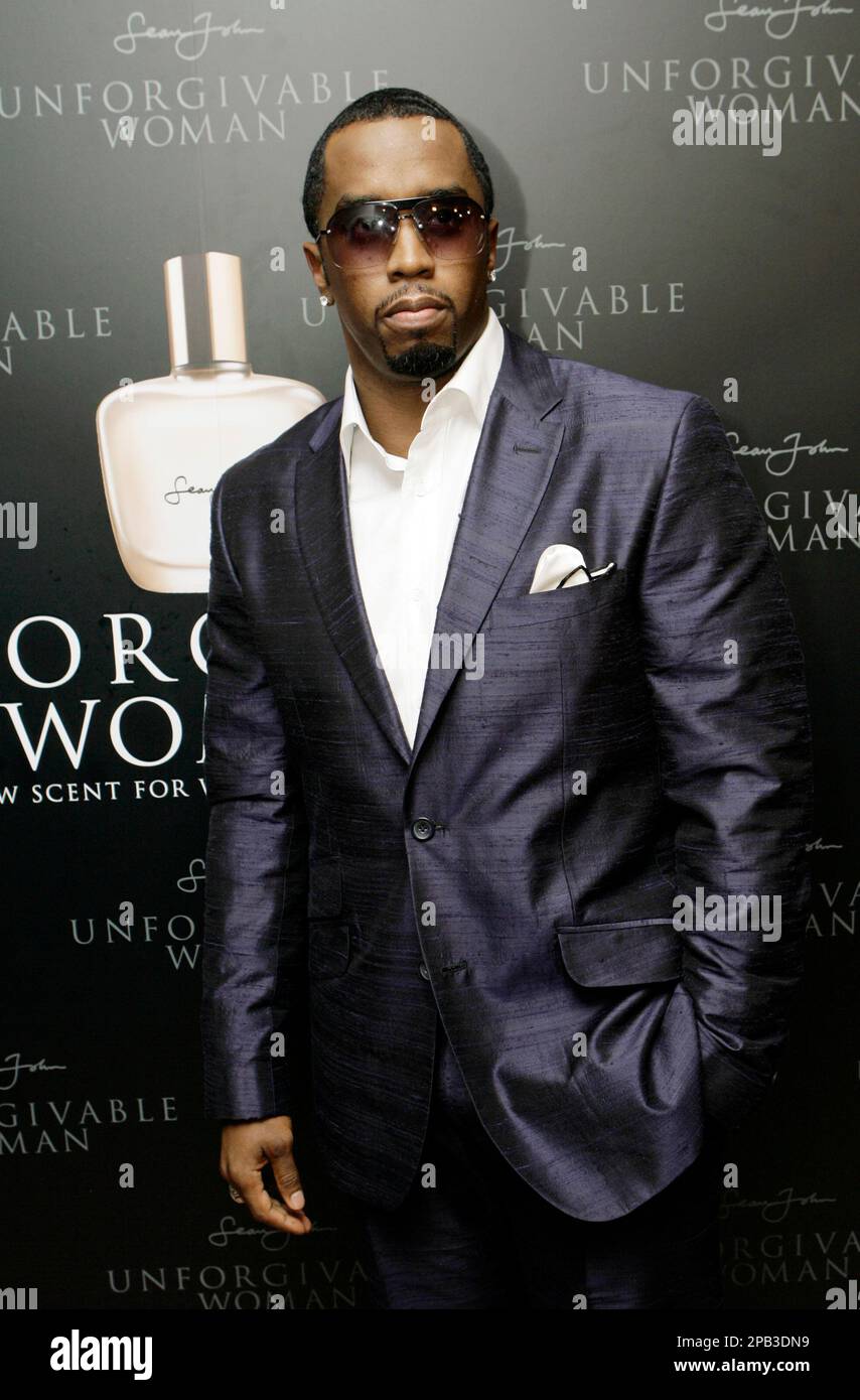 Sean "Diddy" Combs arrives to the launch party of "Unforgivable Woman", the  first woman's scent released under the Sean John name, New York, Wednesday,  Sept. 19, 2007. (AP Photo/Stuart Ramson Stock Photo -