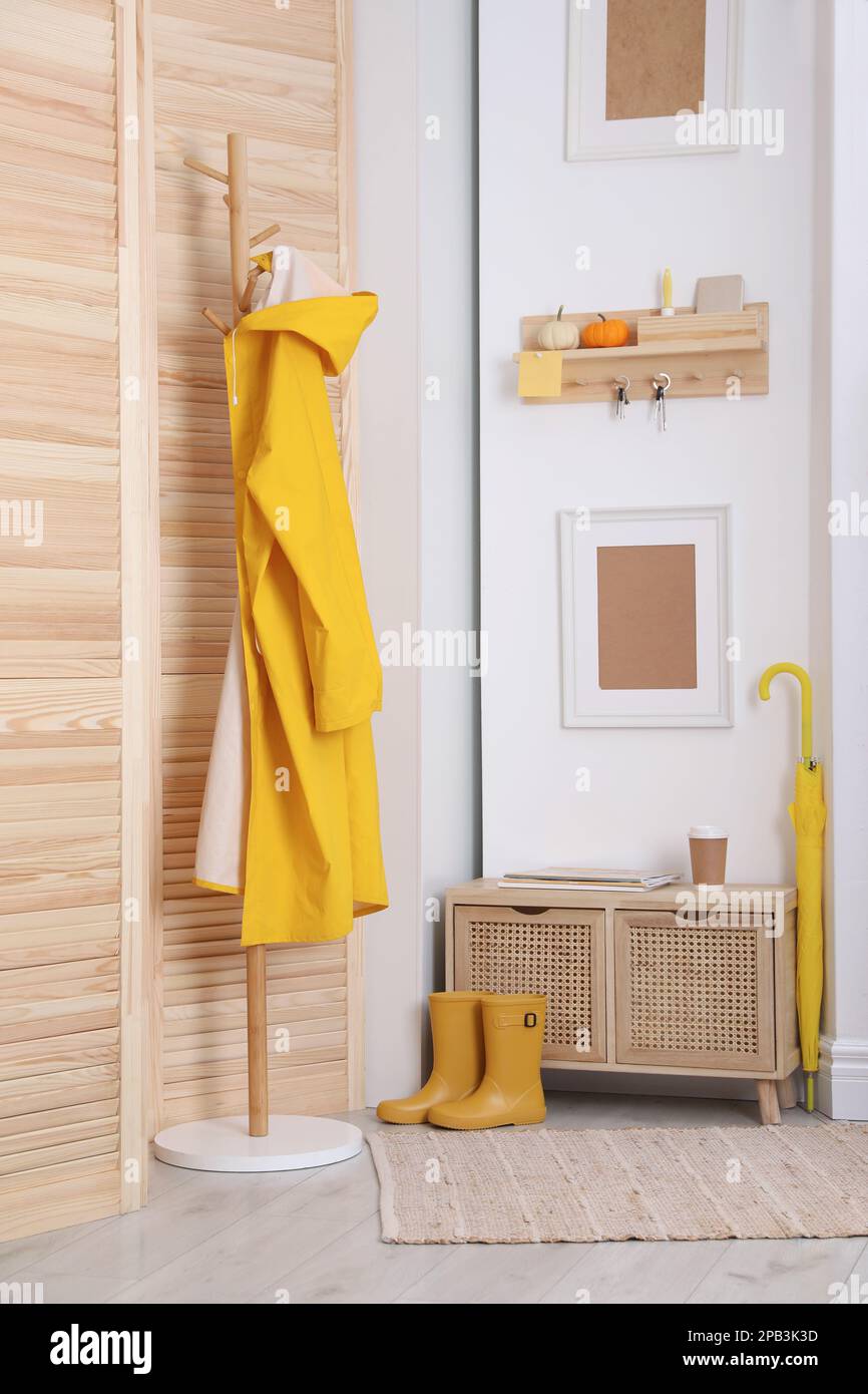 Modern hallway interior with stylish furniture and key holder Stock Photo Alamy