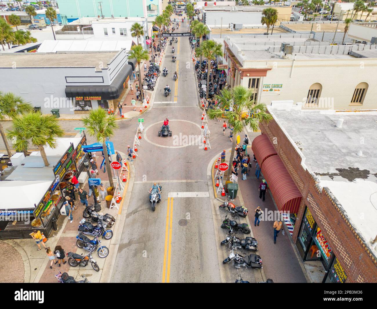 Daytona, FL, USA - March 10, 20223: Daytona Beach FL Bike Week Spring Break annual motorcycle gathering Stock Photo