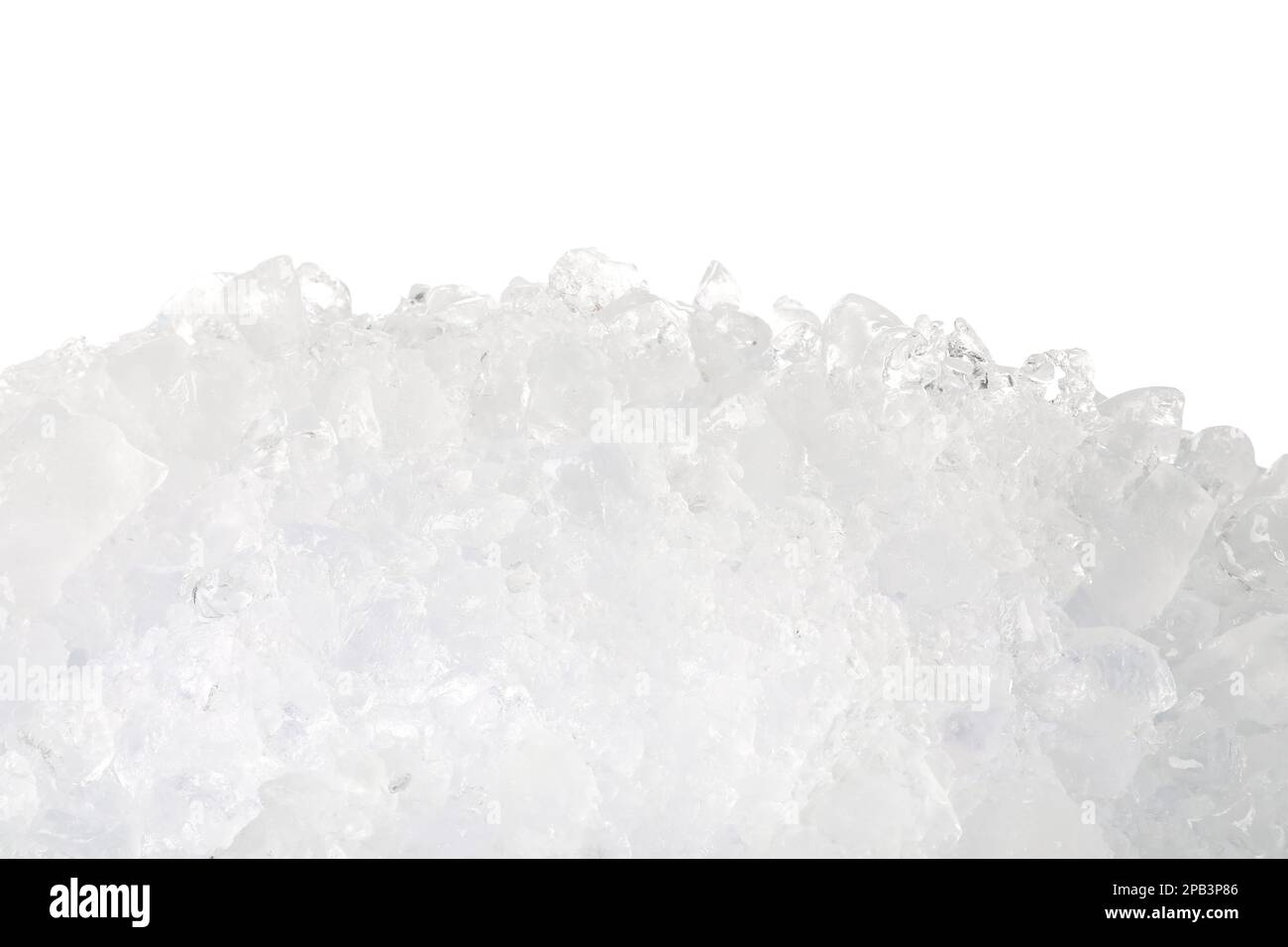 Heap of crushed ice on white background Stock Photo
