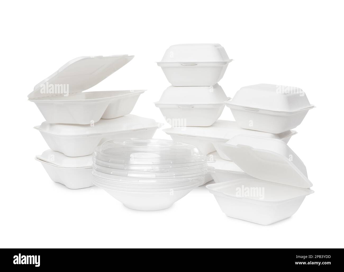 Varied Containers Set of different containers for food on white background Stock Photo ...