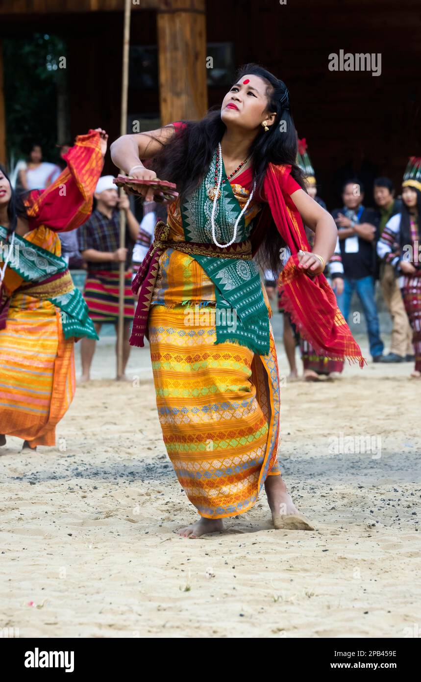 Ritual tribal dances at the Hornbill Festival, Kohima, Nagaland, India ...