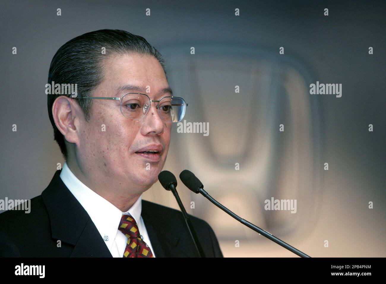 Honda Siel Cars India Ltd. President Masahiro Takedagawa speaks at