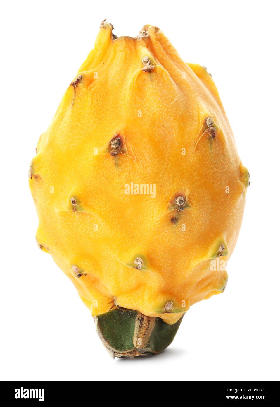 Delicious yellow dragon fruit (pitahaya) isolated on white Stock Photo