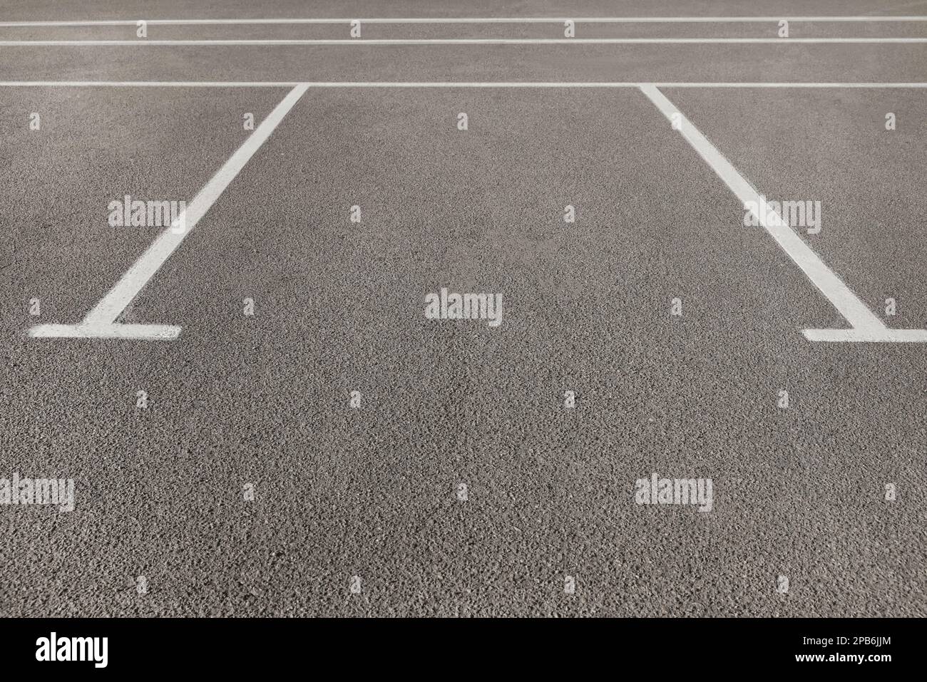 Outdoor car parking lot with white marking lines Stock Photo Alamy
