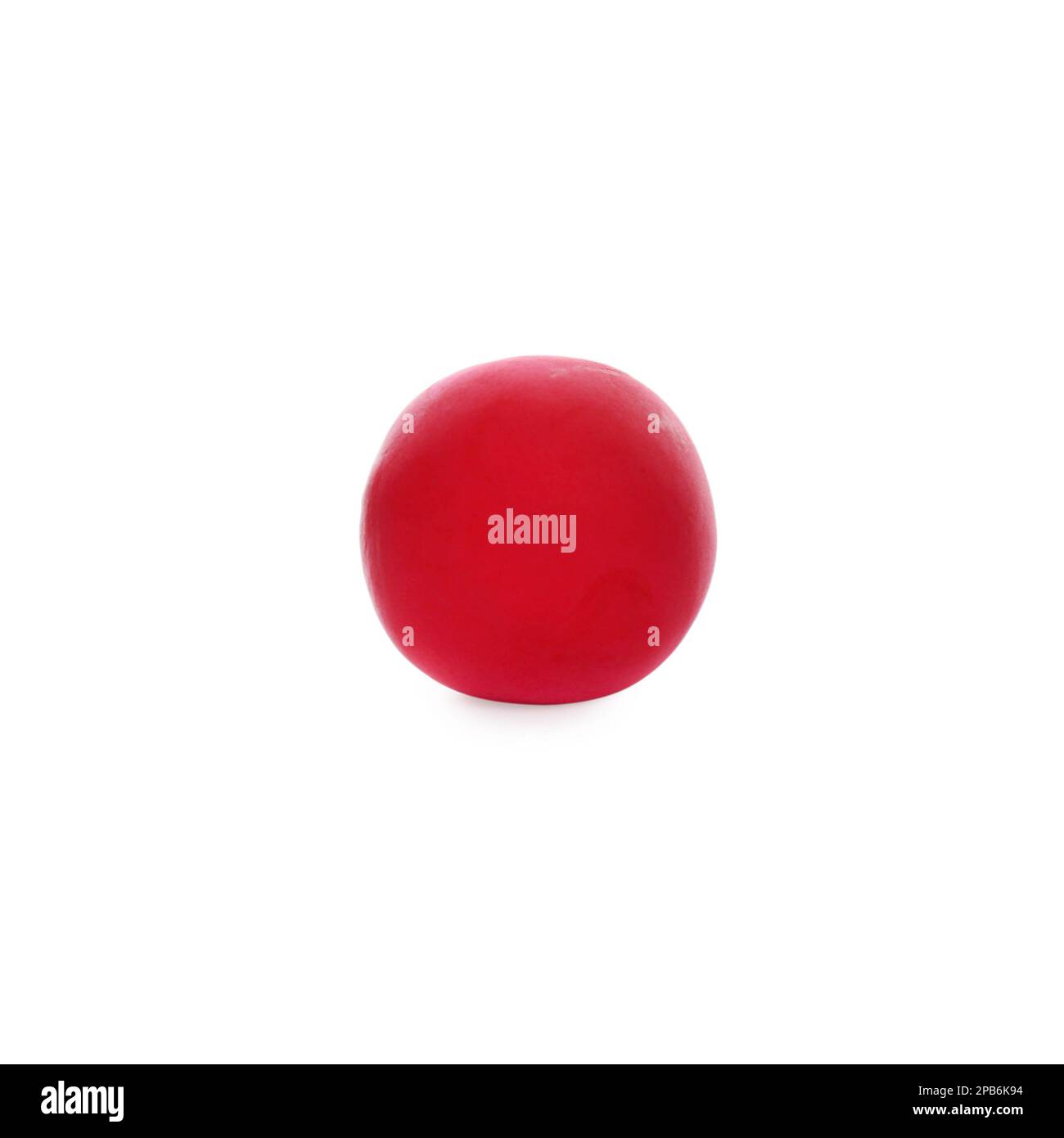 Ball Of Red Play Dough On White Stock Photo - Download Image Now