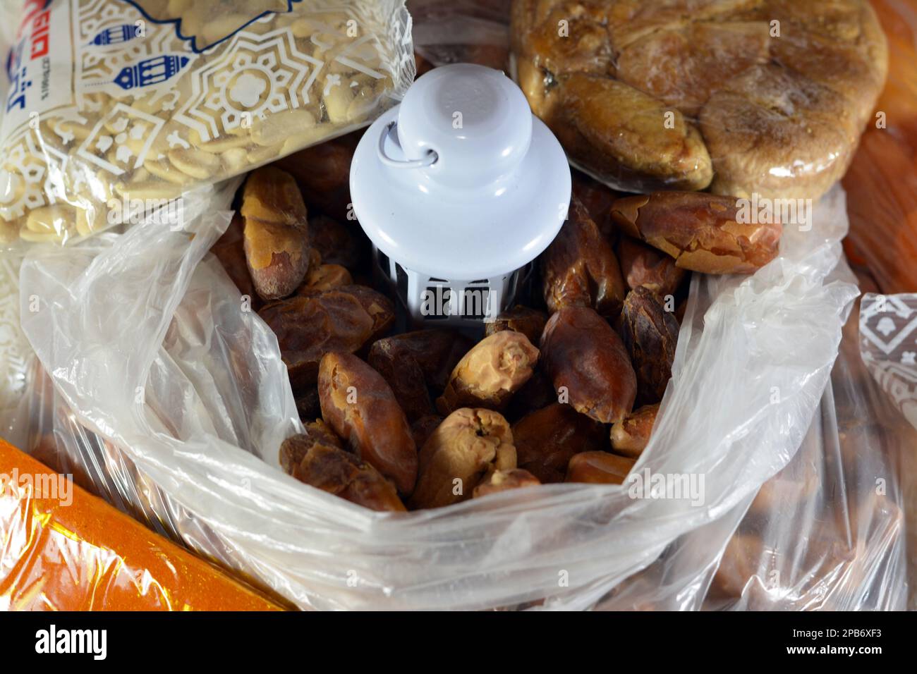 Cairo, Egypt, March 12 2023 Ramadan dried fruits Yameesh of dried