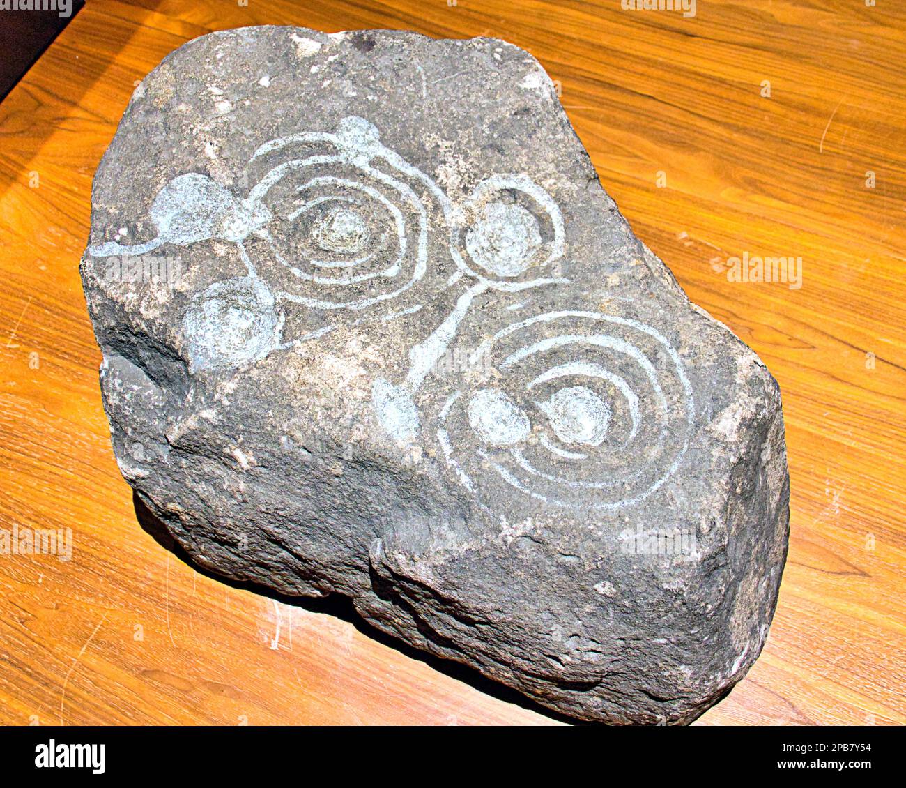 glasgow museum and art galleries cup and rings stone neolithic history scotland Stock Photo