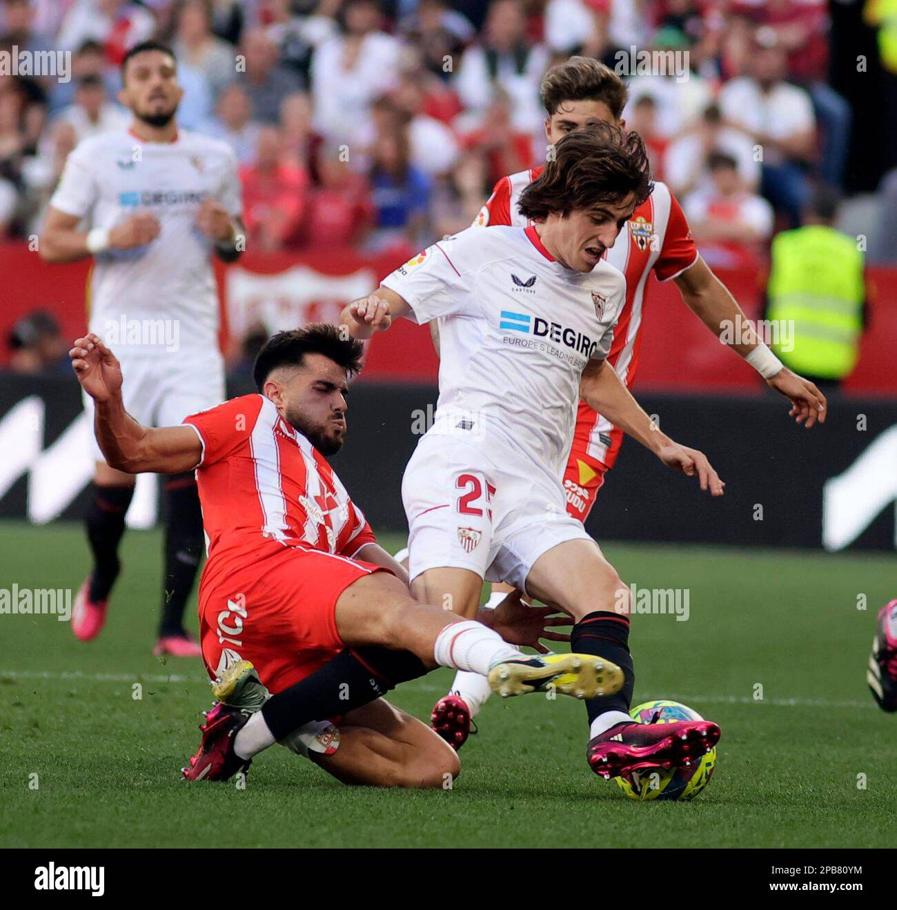 Spanish La Liga soccer match Sevilla vs Almeria at Ramon Sanchez
