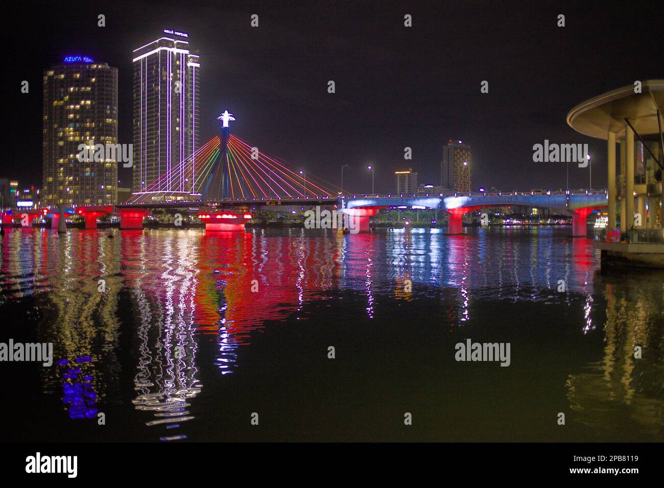 Vietnam,  Da Nang,  Cau Song Han Bridge, Han River, Stock Photo