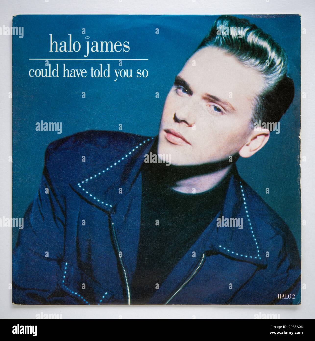 Picture cover of the seven inch single version of Could Have Told You So by Halo James, which was released in 1989 Stock Photo