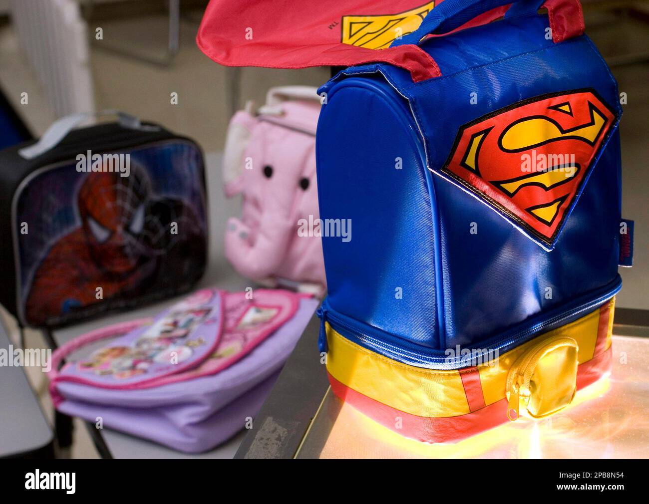 Superman backpack with hot sale lunchbox