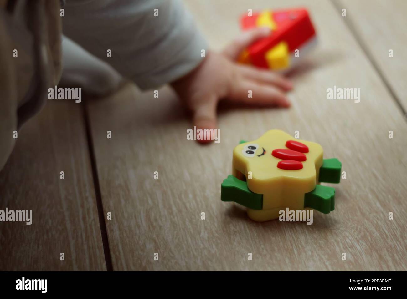 Educational Logic Toys For Children Children s Hands On A Blurred 