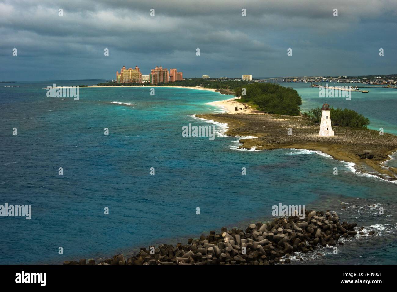 Aerial View From A Cruise Ship Of Nassau Bahamas Stock Photo Alamy