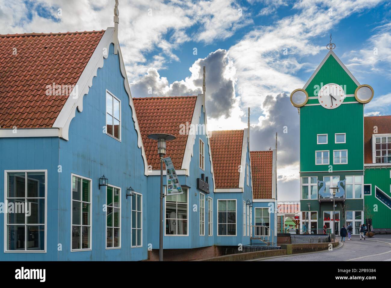 Zaandam, The Netherlands, 05.03.2023, Colorful houses with traditional