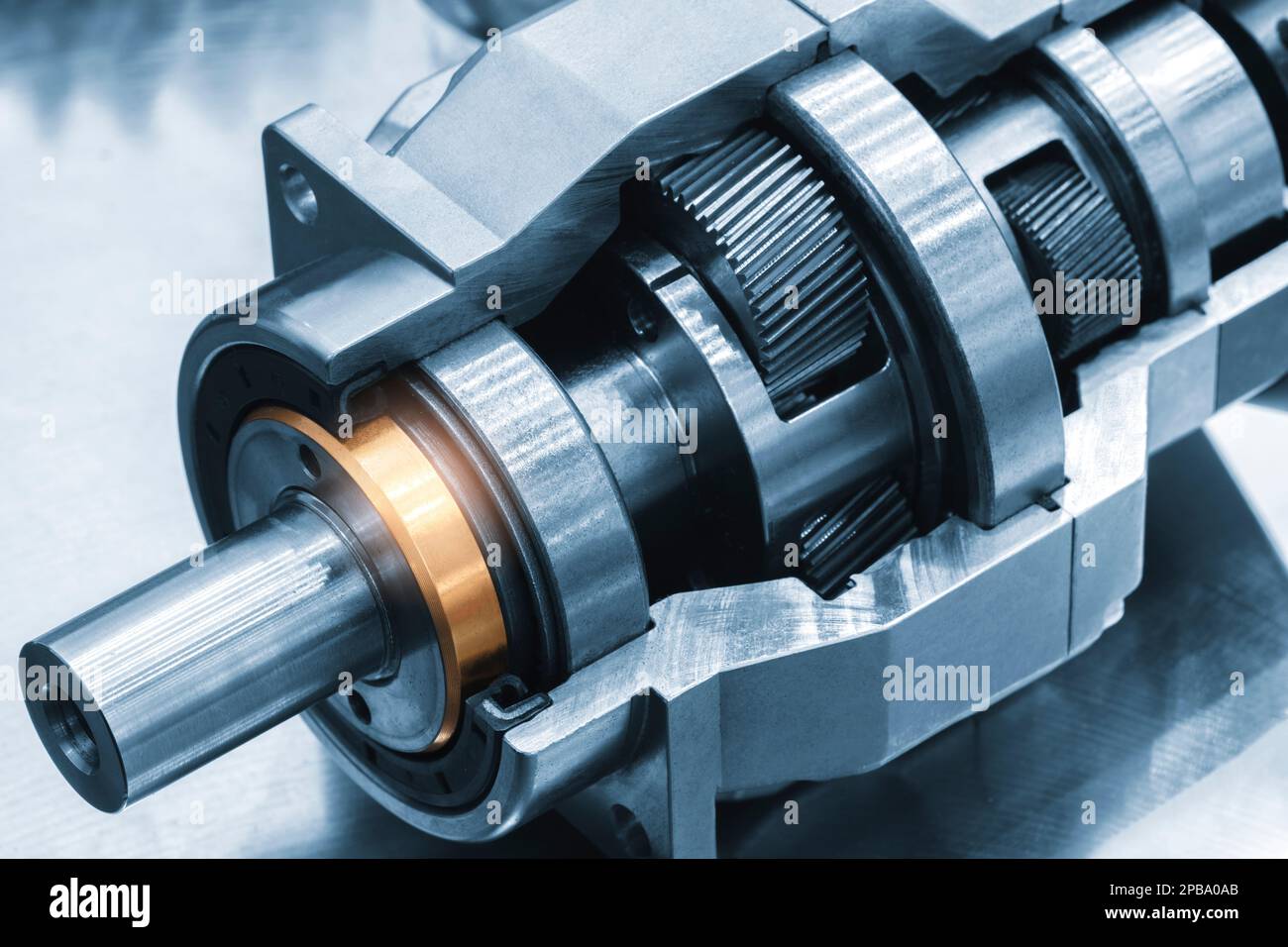 Gears of transmission gearbox, industrial background Stock Photo Alamy