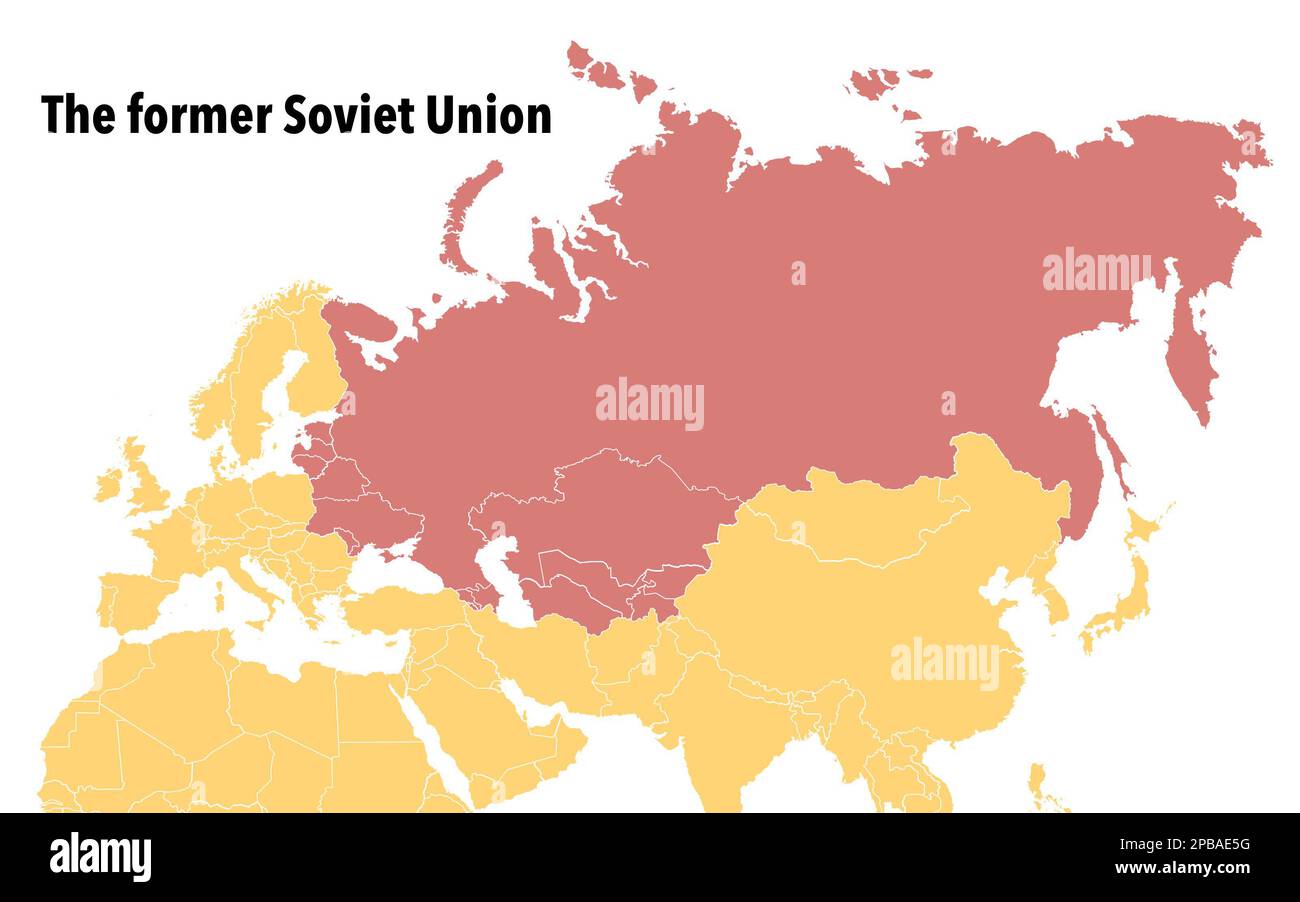 The modern countries of the former Soviet Union Stock Photo