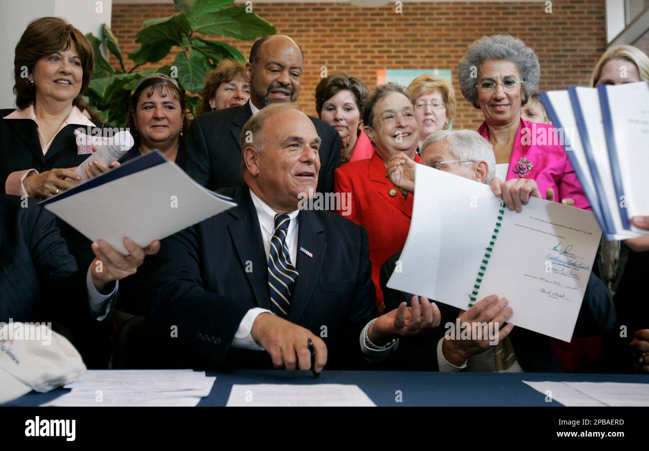 Gov. Ed Rendell, is seen after signing health care legislation at the University of Pennsylvania
