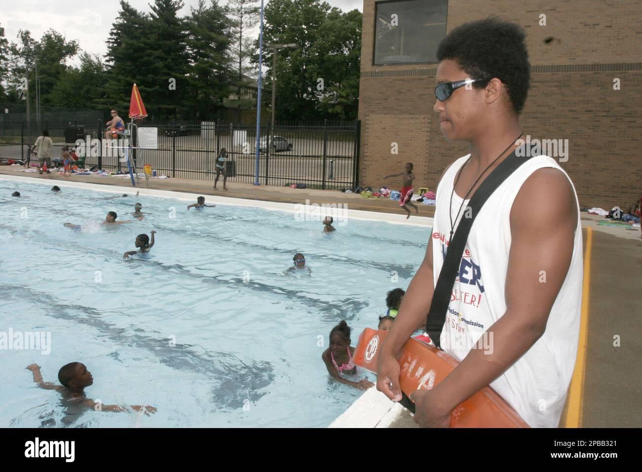 ADVANCE FOR SUNDAY, JULY 15 ** Lifeguard Illyas Hodrick watches