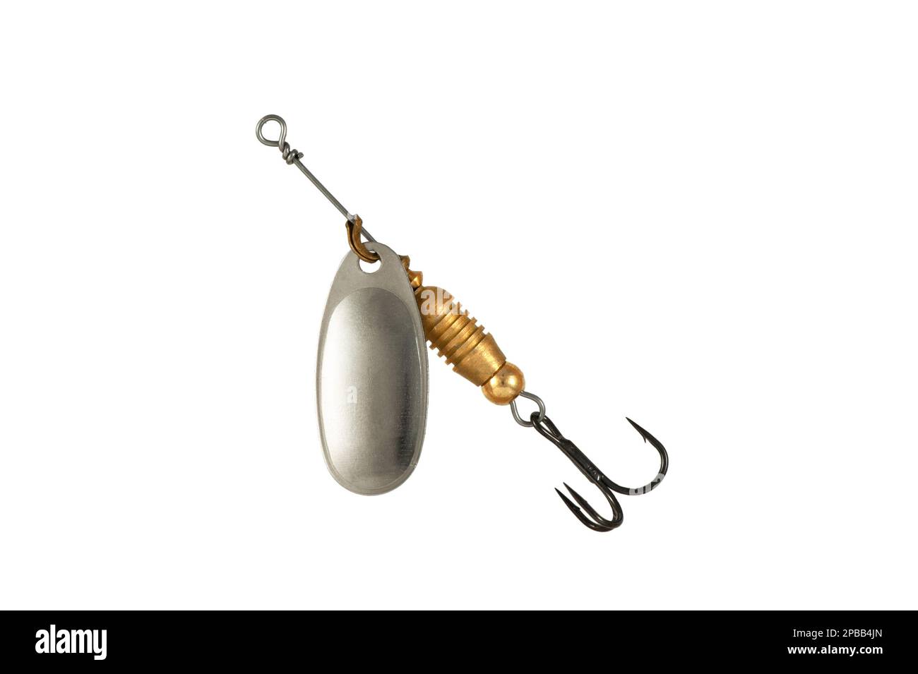 Fishing Spinner (Spoon Lure) Isolated on White background . Tackles for  catching of fishes Stock Photo - Alamy