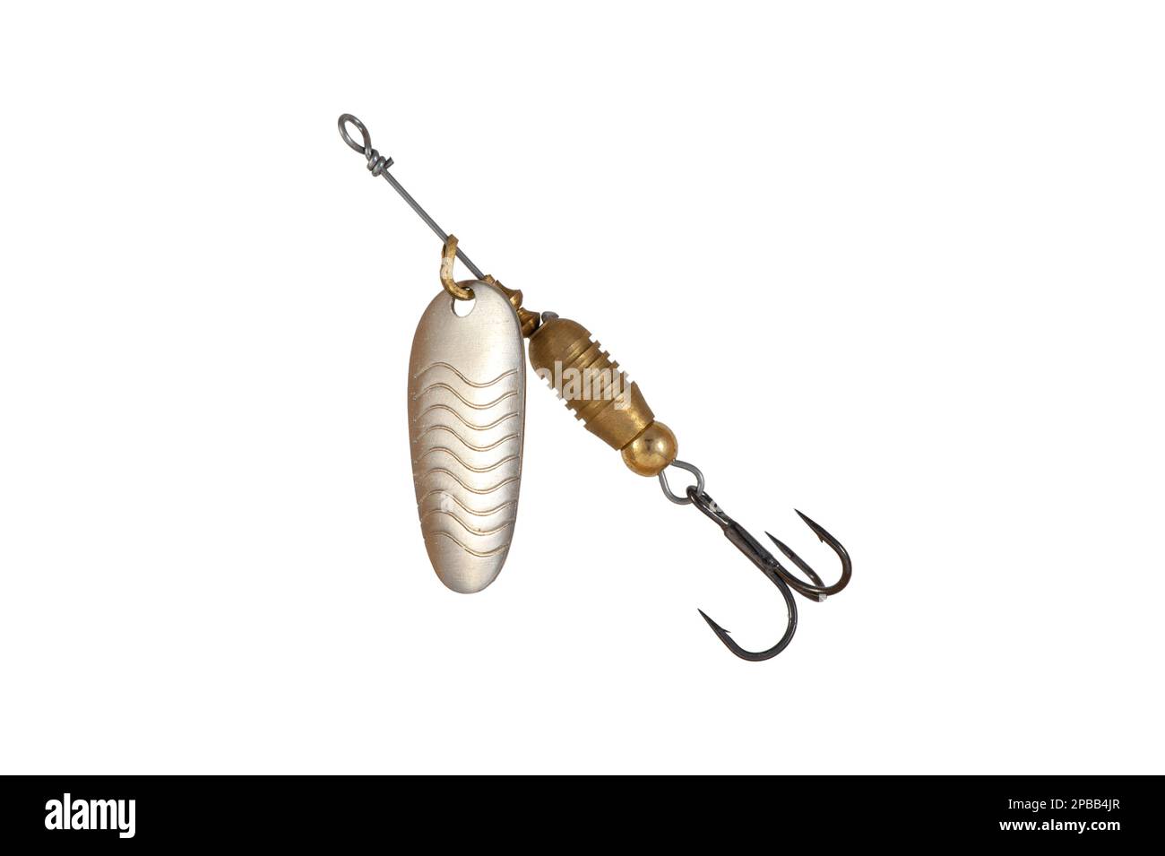 Fishing Spinner (Spoon Lure) Isolated on White background . Tackles for  catching of fishes Stock Photo - Alamy