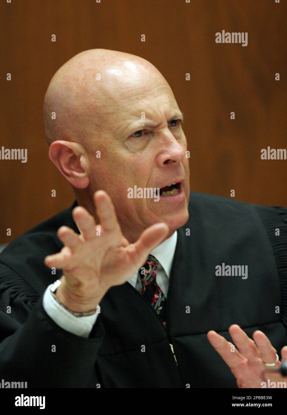 Judge Larry Paul Fidler is shown during music producer Phil Spector's ...