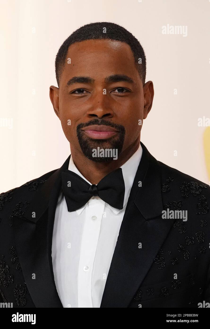 Jay Ellis arrives at the Oscars on Sunday, March 12, 2023, at the Dolby