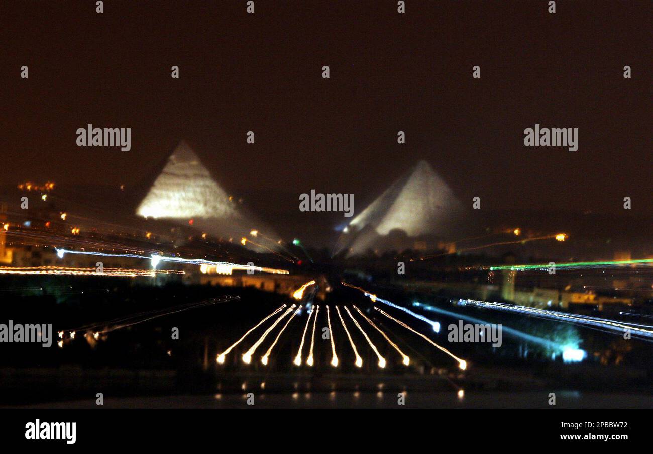 ** FILE ** With the camera zoom effect, the Giza Pyramids in Egypt, is ...