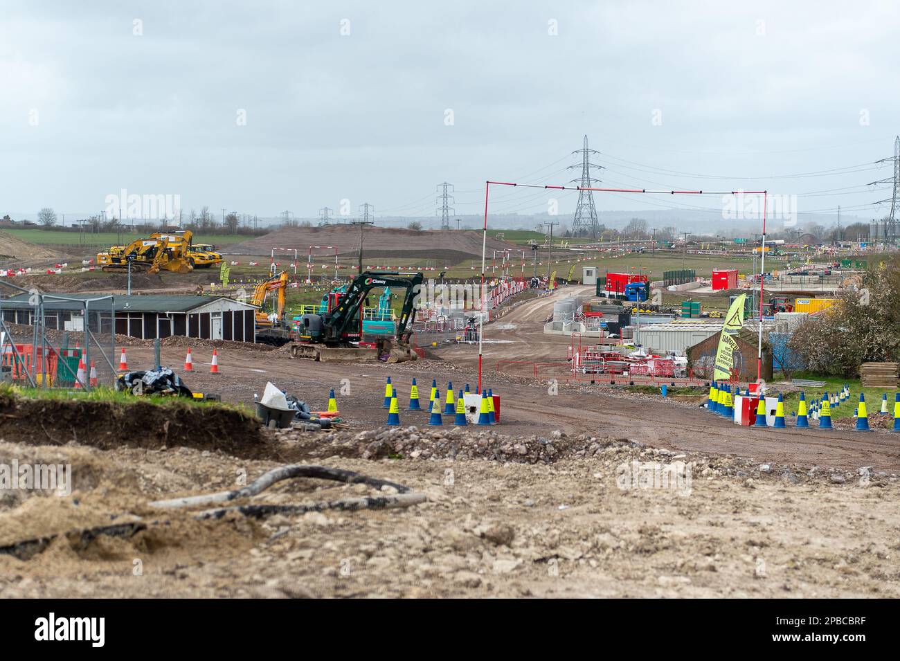 Wendover, Buckinghamshire, UK. 12th March, 2023. An HS2 High Speed Rail