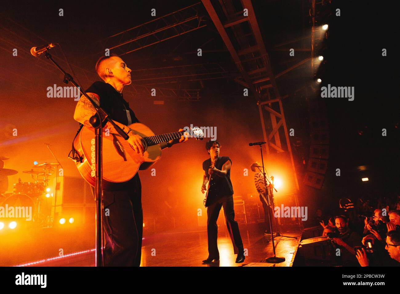 Milan, Italy, 11th Mar 2023. British pop band The Vamps perform live at