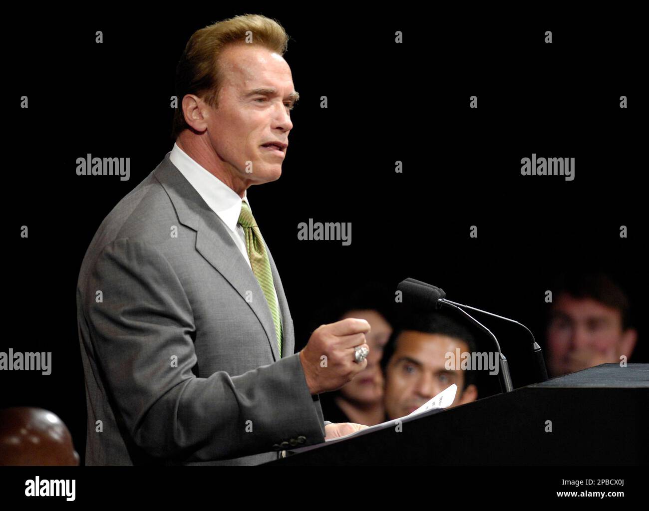 California Gov. Arnold Schwarzenegger addresses the 75th Annual Meeting