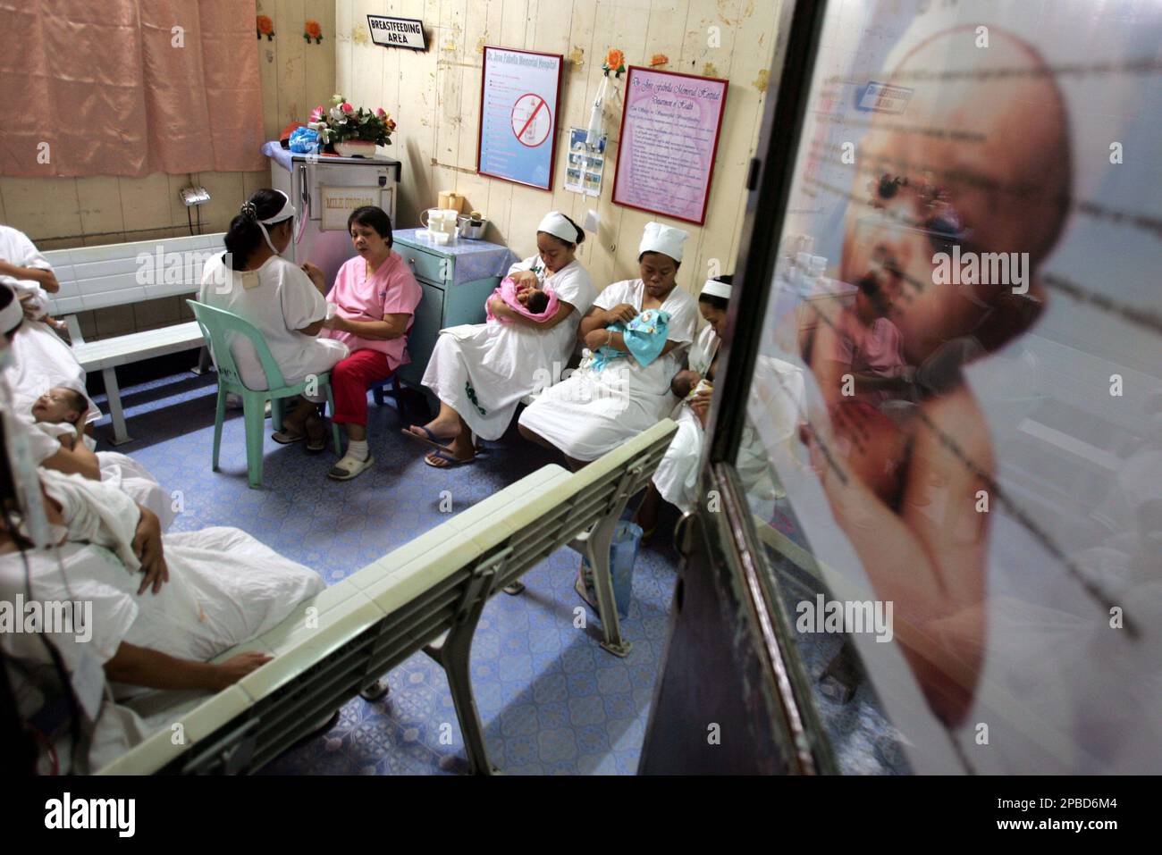 Filipinomothers breastfeed their babies at Fabella Maternity Hospital