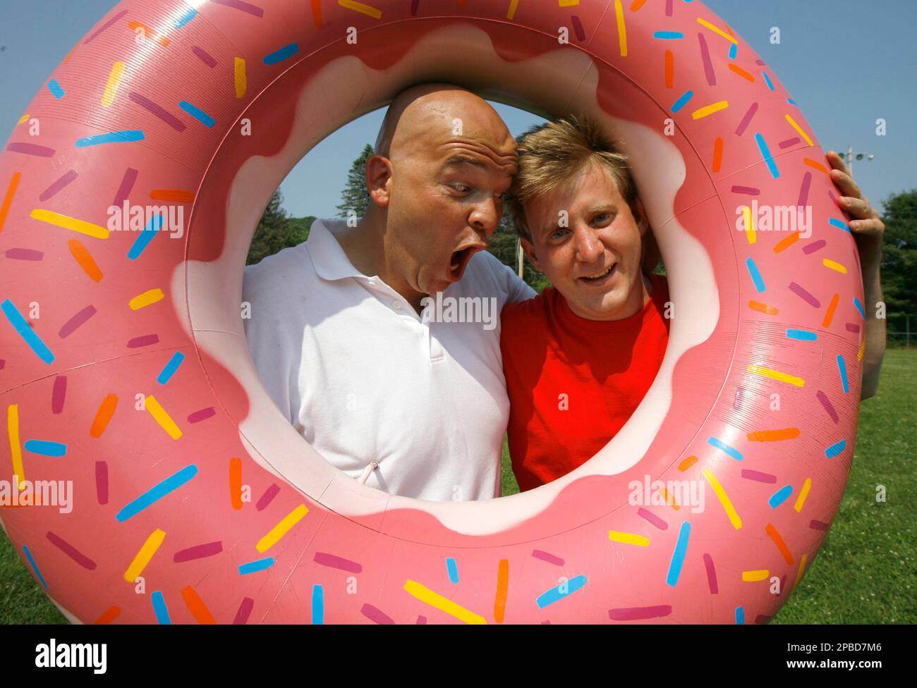 Brock Rutter Tim Kavanagh, left, as Homer Simpson, and Brock Rutter as Bart Simpson ...