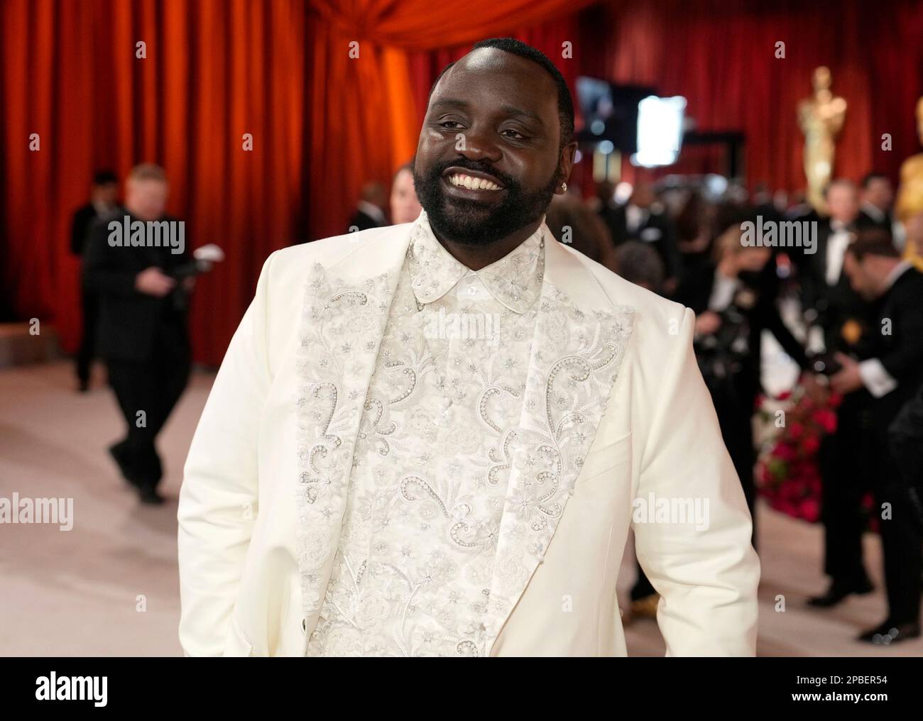 Brian Tyree Henry arrives at the Oscars on Sunday, March 12, 2023, at