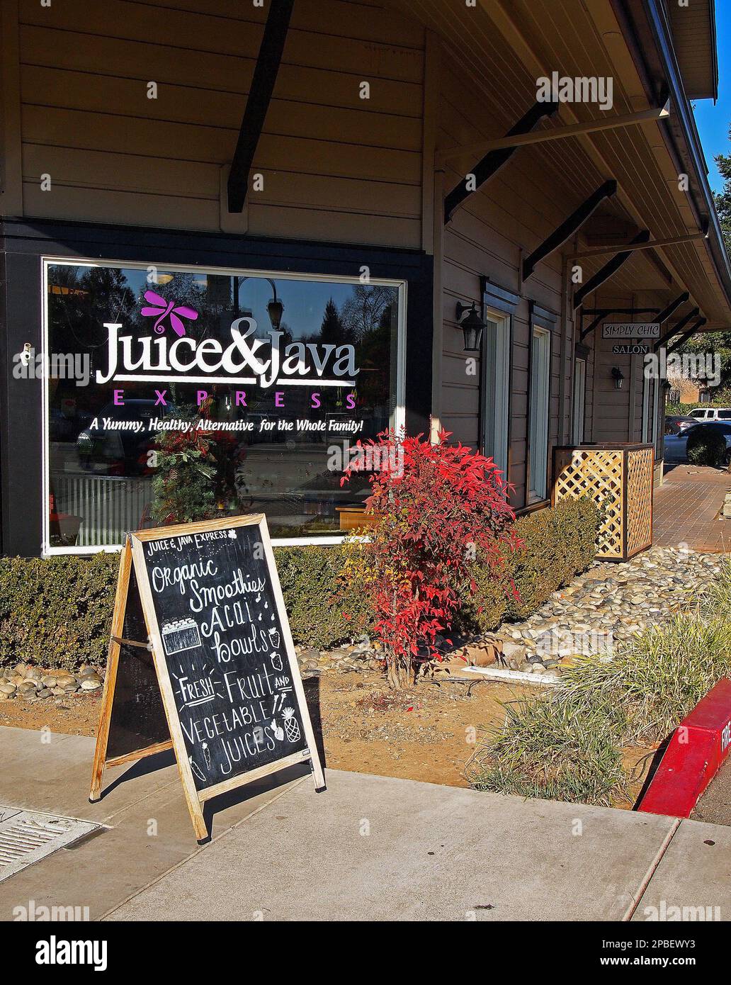 Juice & Java Express shop in Pleasanton, California Stock Photo Alamy