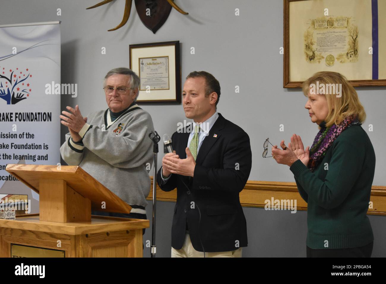 James Drake (Left), U.S. Congressman Josh Gottheimer (DNJ) (Middle