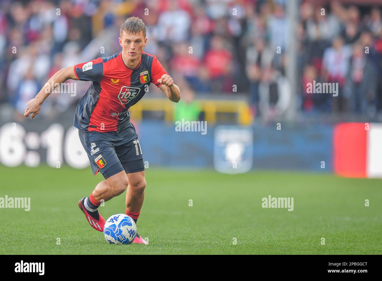 Genoa, Italy. 24 April 2022. Albert Guomundsson of Genoa CFC is