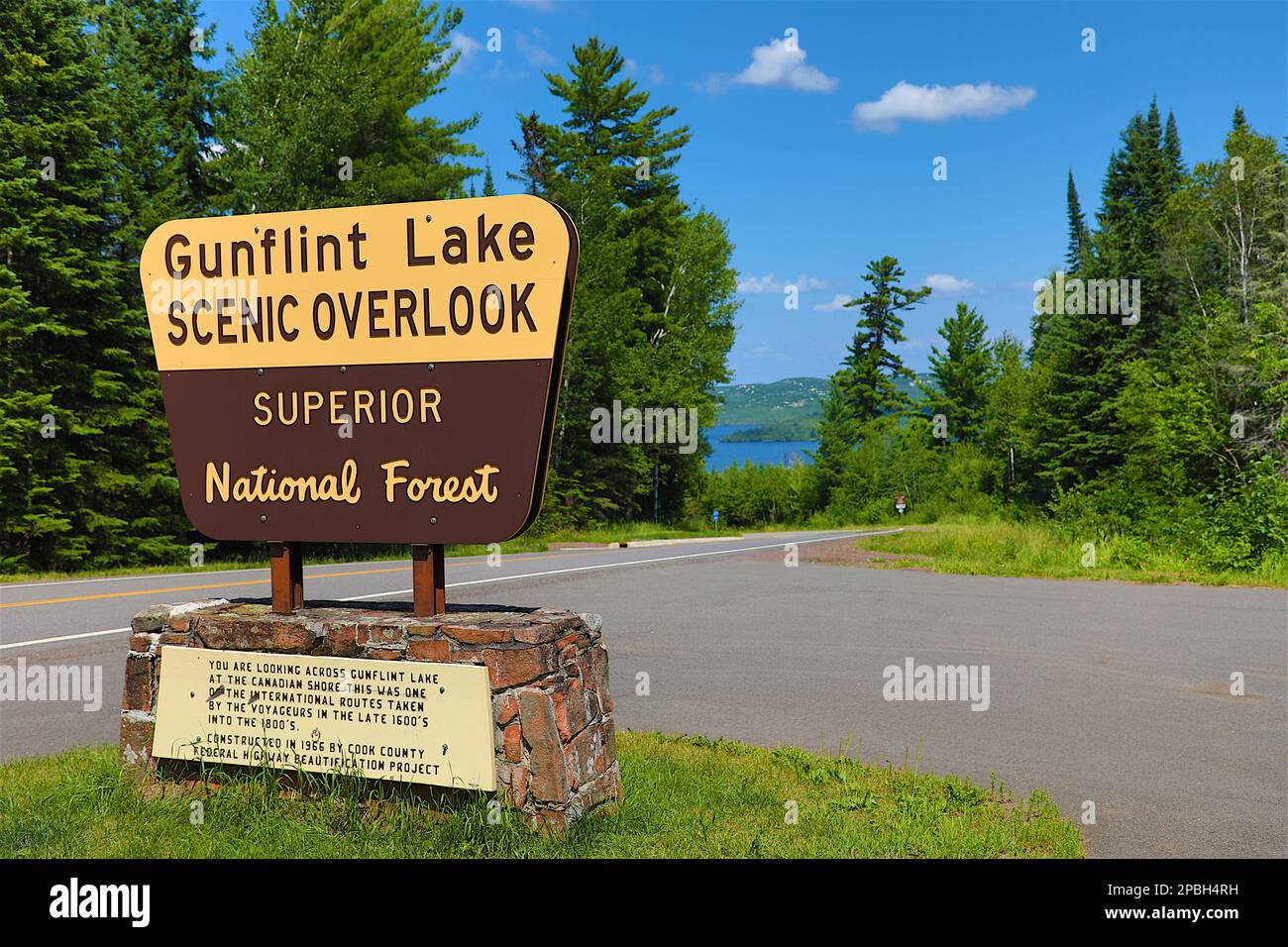 Gunflint Lake Scenic Overlook Stock Photo