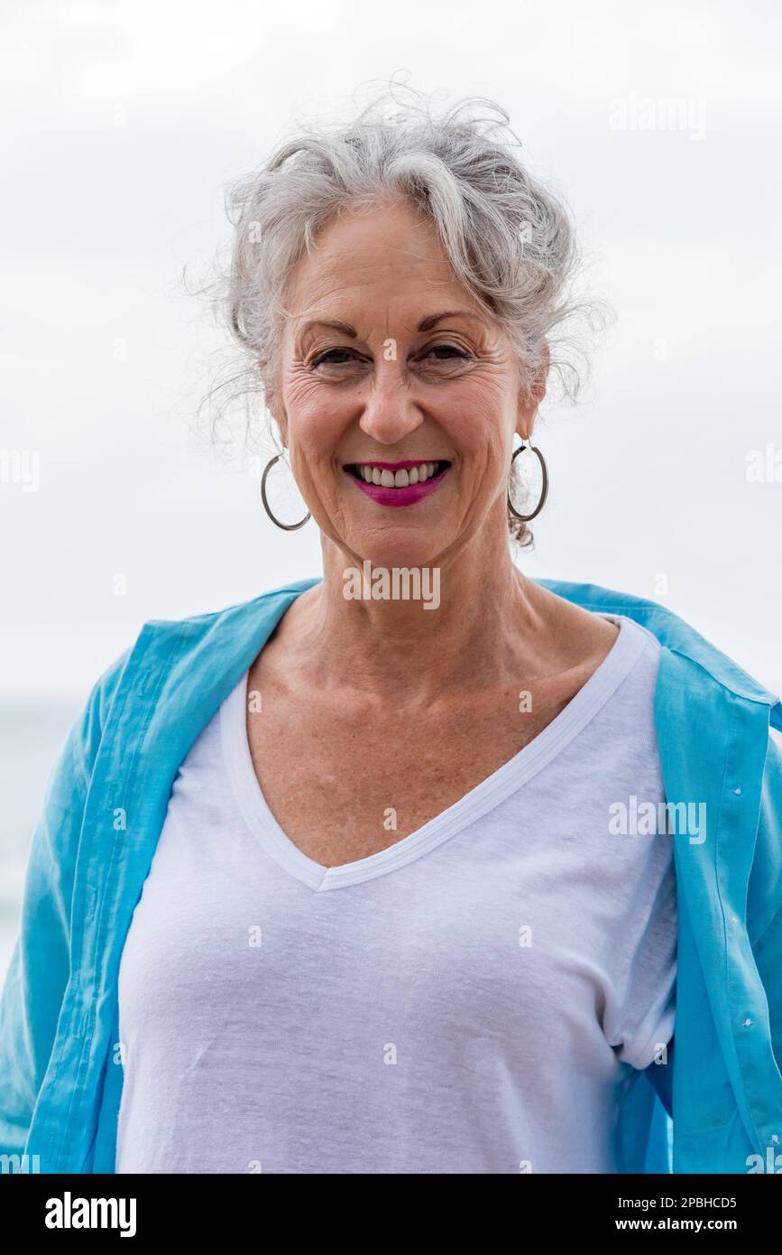 Elizabeth Farrelly, Legislative Council candidate in the March 25th, 2023 New South Wales state election, before a Save The Koalas protest at Manly Stock Photo