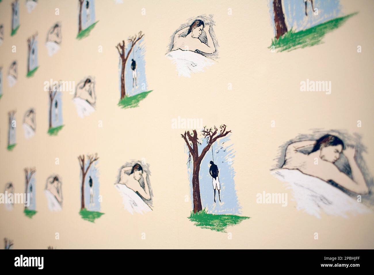 The artwork 'Hanging Man/ Sleeping Man', 1989, of US American artist ...