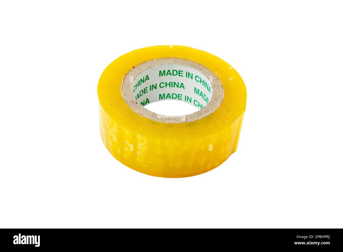 Transparent adhesive tape for packaging isolated on white background